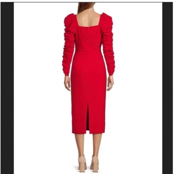 NWT Antonio Melani Francine
Square Neck Long Ruched
Sleeve Dress - Picture 6 of 10